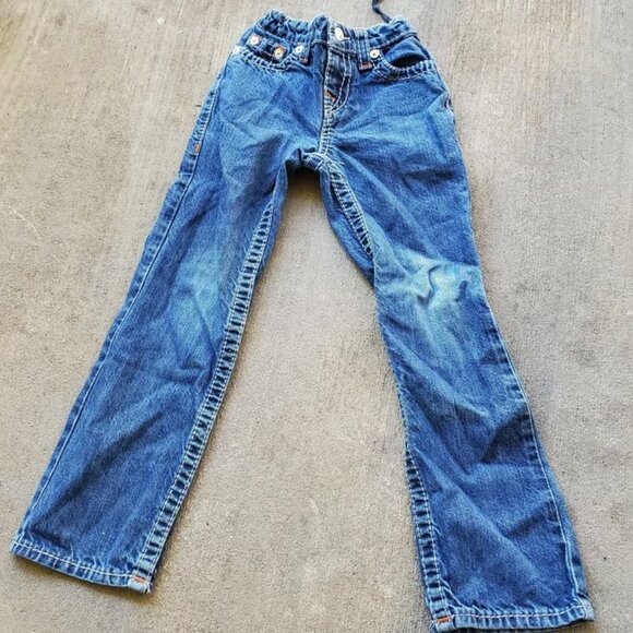 Kids True Religion Tour Straight Fit Big T Jeans Size 7 - Picture 1 of 4